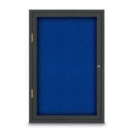 United Visual Products Sliding Door Indoor Enclosed Corkboard, 7 UV9028ACS-GOLD-BUFF